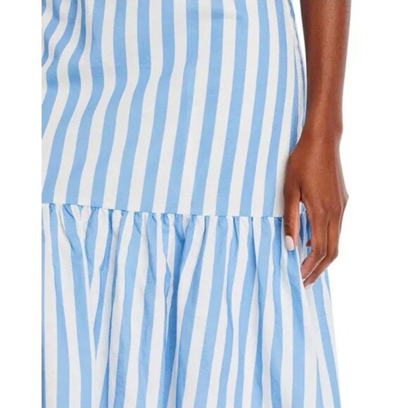 Aqua Stripe Bustier Midi Dress Size XL- New - Picture 6 of 15